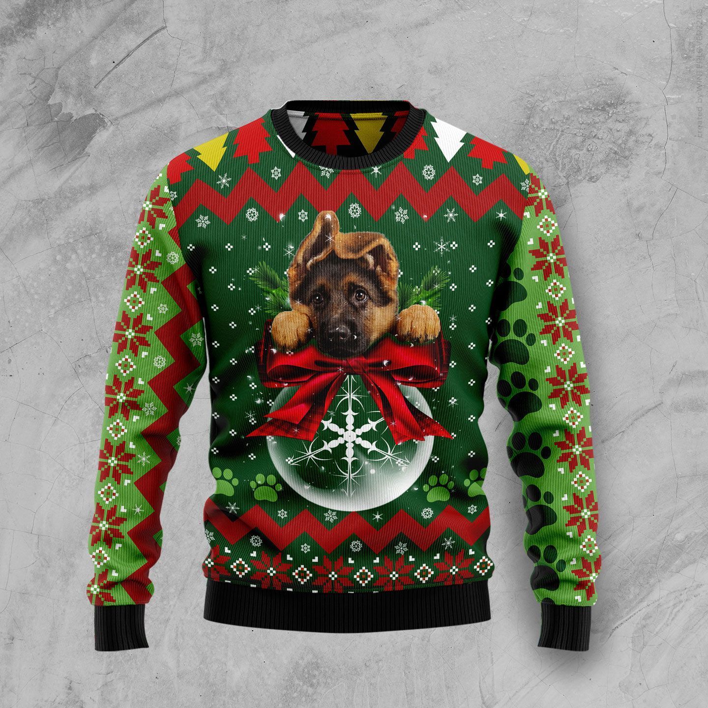 German Shepherd Ornament Christmas Ugly Christmas Sweater- Best Christmas Gifts 2023