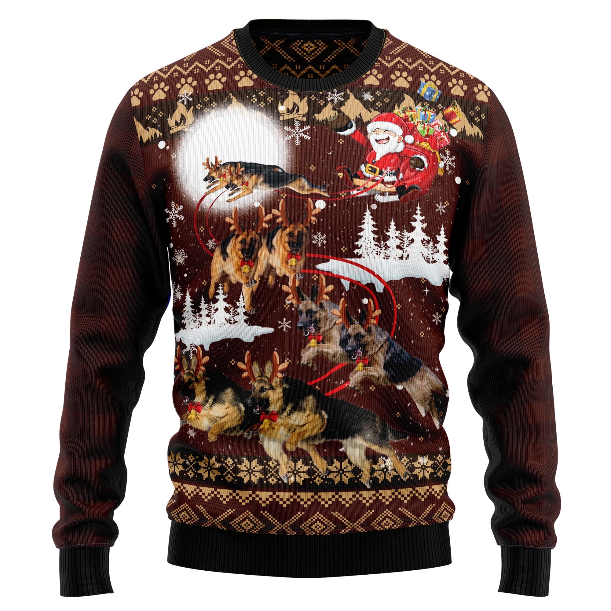 German Shepherd Reindeers Car D0210 Ugly Christmas Sweater- Best Christmas Gifts 2023