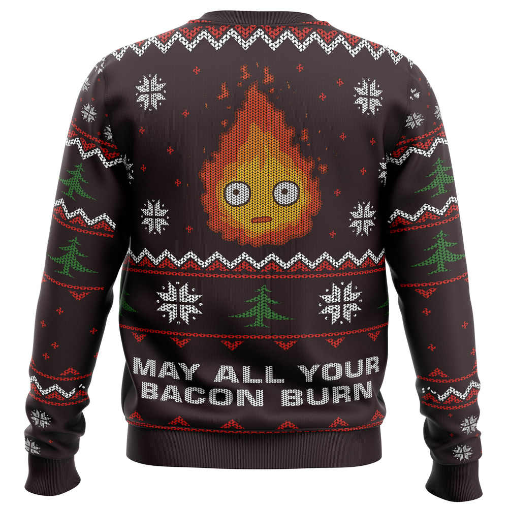 Ghibli May All Your Bacon Burn Ugly Christmas Sweater- Best Christmas Gifts 2023