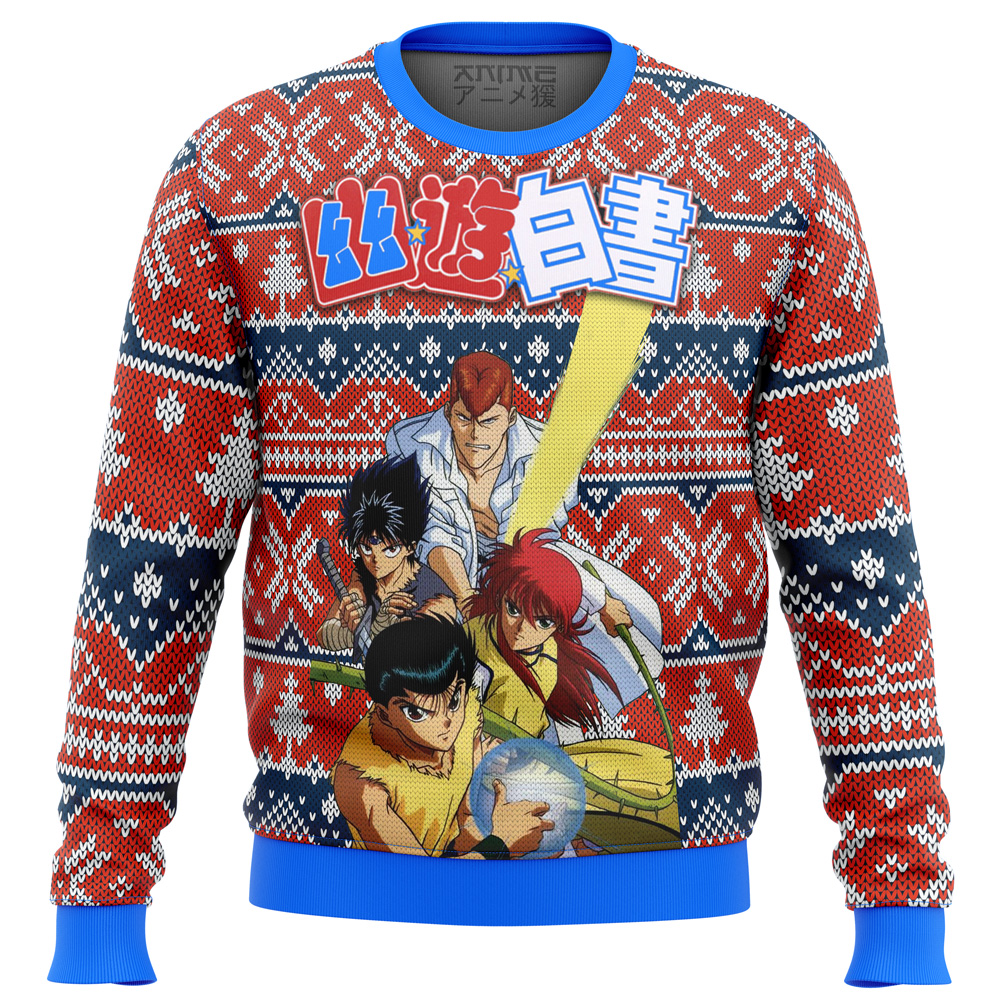 Ghost Fighter Yu Yu Hakusho Alt Ugly Christmas Sweater- Best Christmas Gifts 2023