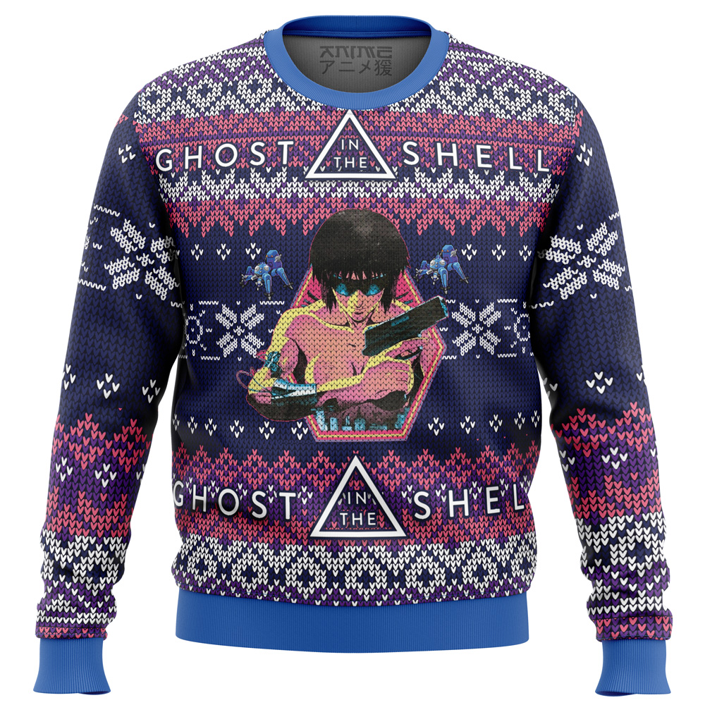 Ghost in the Shell Alt Ugly Christmas Sweater- Best Christmas Gifts 2023