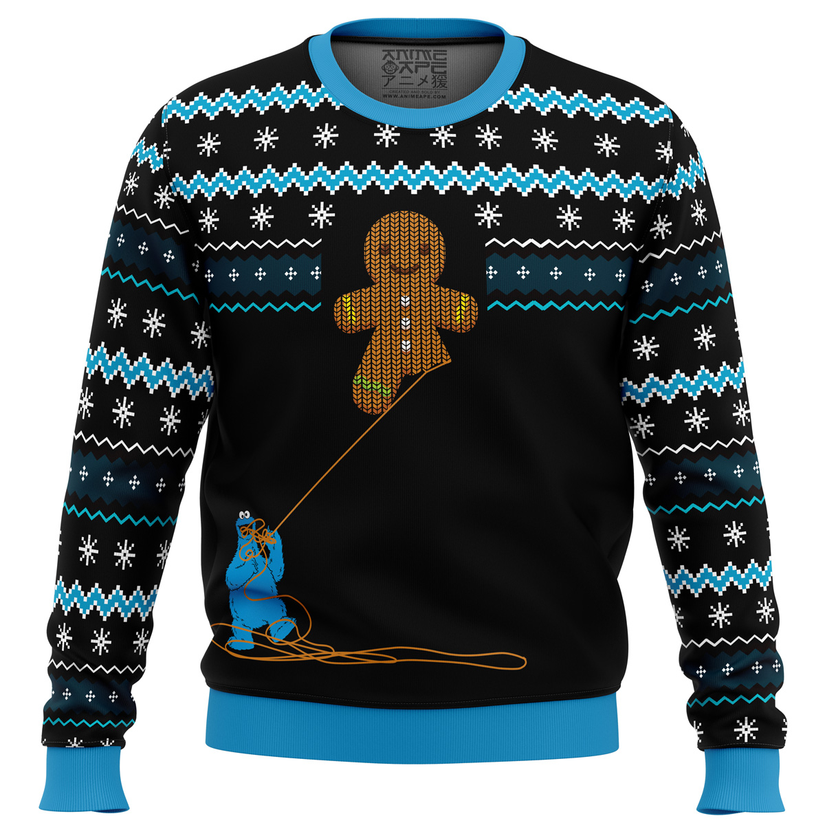 Gingerbread Cookie Monster Ugly Christmas Sweater- Best Christmas Gifts 2023