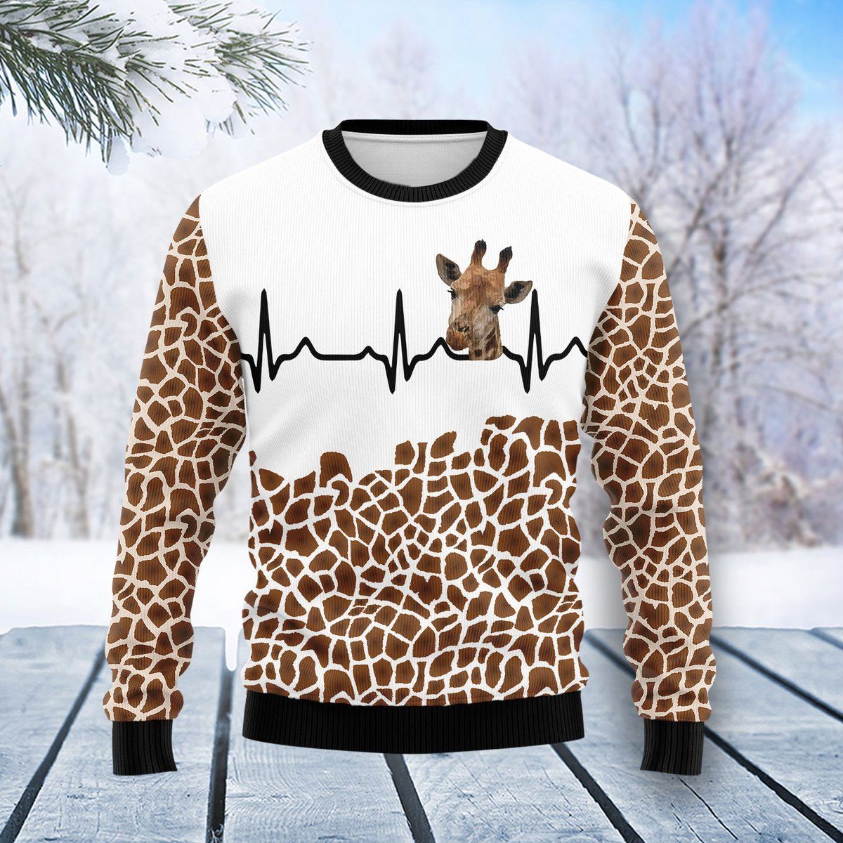 Giraffe Heart Ugly Christmas Sweater – Best Christmas Gifts 2023