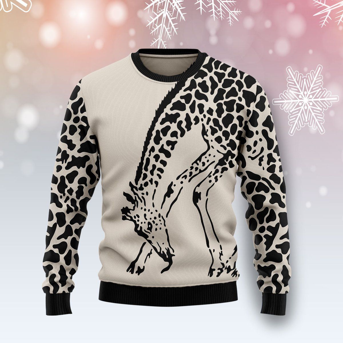 Giraffe Pattern Ugly Christmas Sweater – Best Christmas Gifts 2023