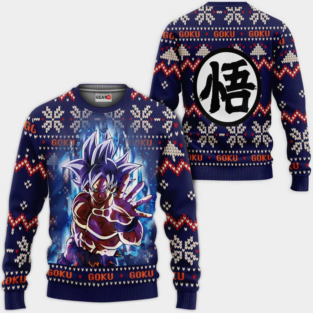 Goku Ultra Instinct Ugly Christmas Sweater Anime Dragon Ball Xmas- Best Christmas Gifts 2023