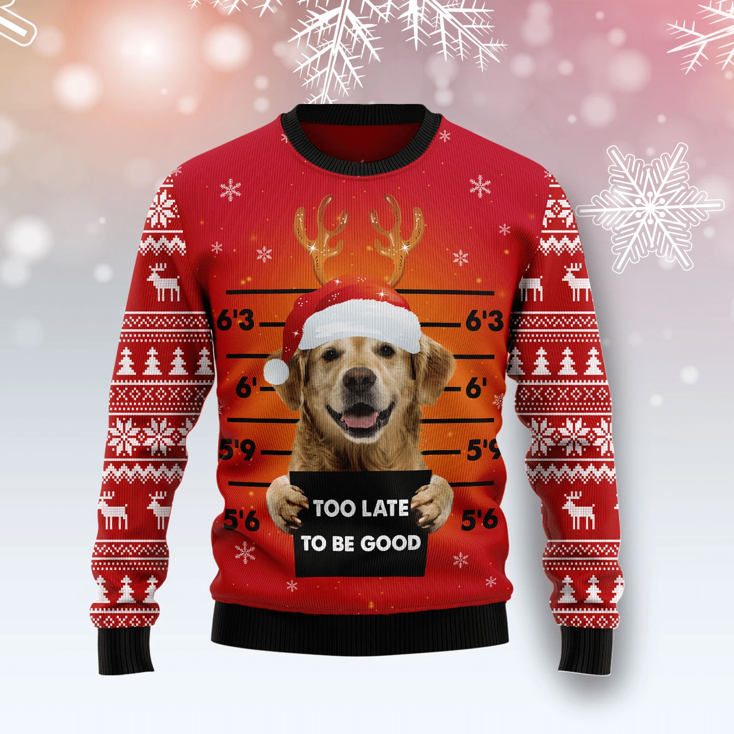 Golden Retriever Woofmas Christmas Ugly Christmas Sweater- Best Christmas Gifts 2023