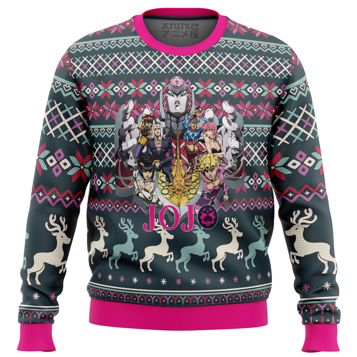 Golden Wind Jojo’s Bizarre Adventure Ugly Christmas Sweater- Best Christmas Gifts 2023