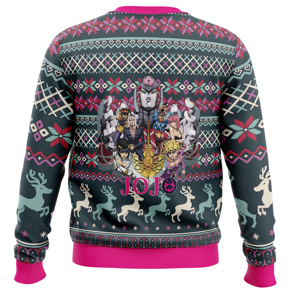 Golden Wind Jojo’s Bizarre Adventure Ugly Christmas Sweater- Best Christmas Gifts 2023