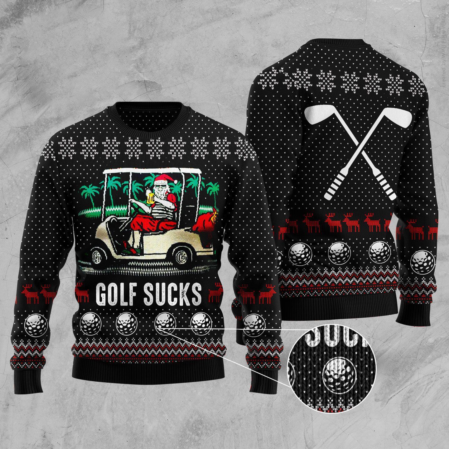 Golf Sucks Ugly Christmas Sweater- Best Christmas Gifts 2023