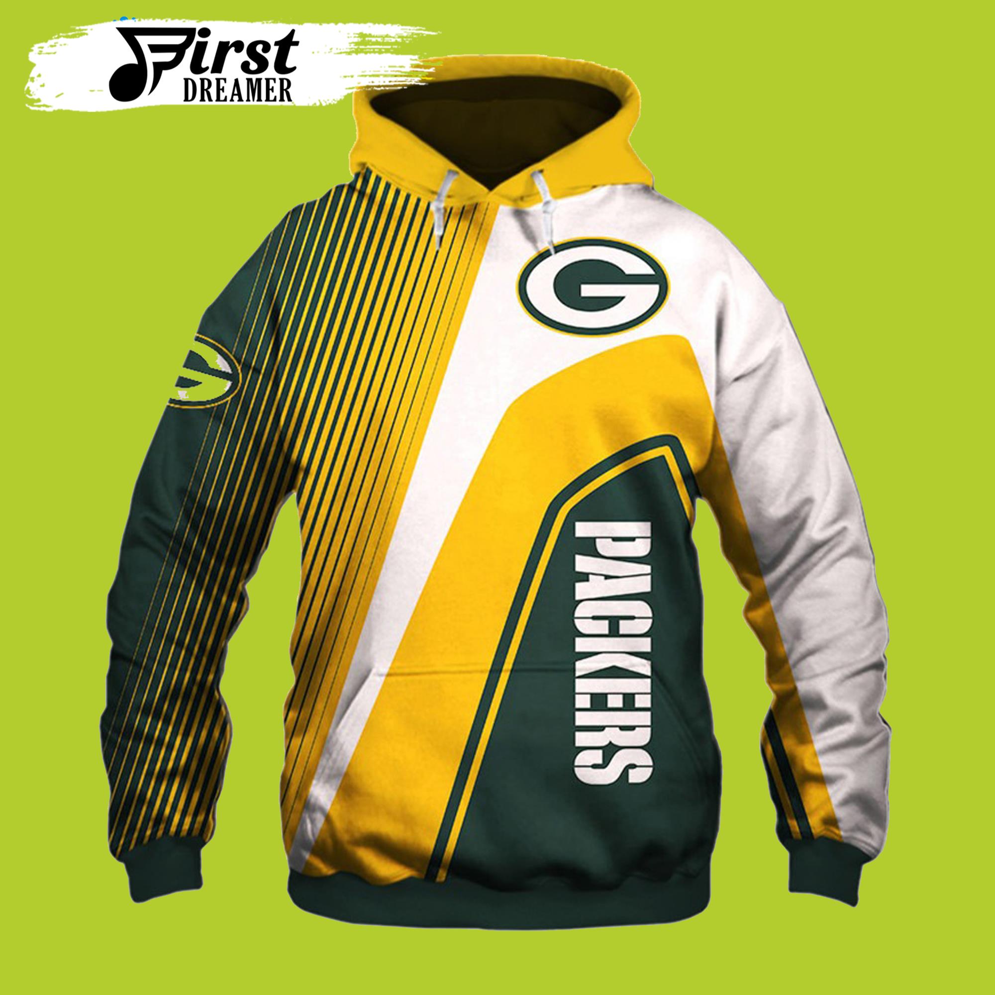 Green Bay Packers Zipper Hoodie For Men For Women All Over Printed