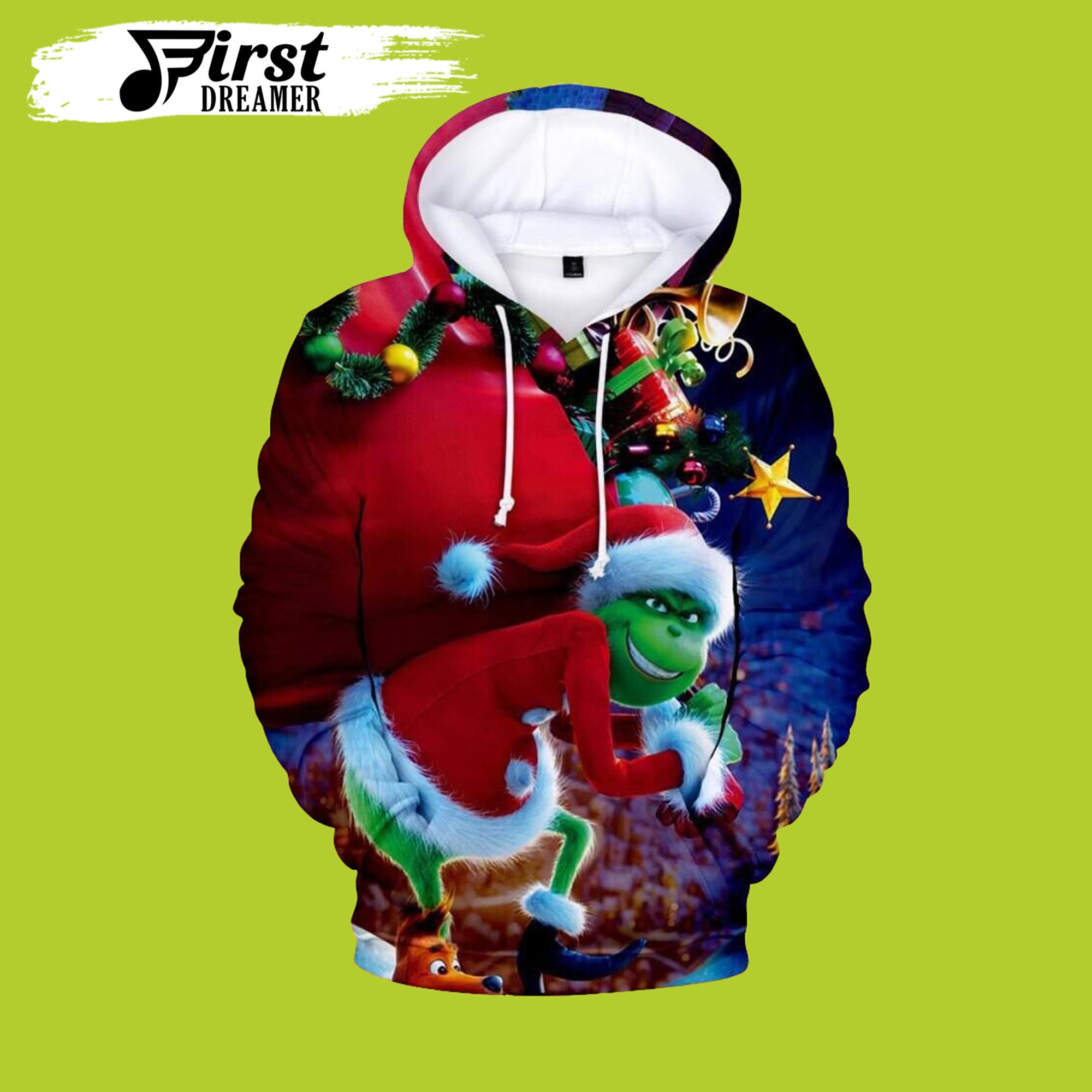 Green Grinch 3D Hoodie All Printer