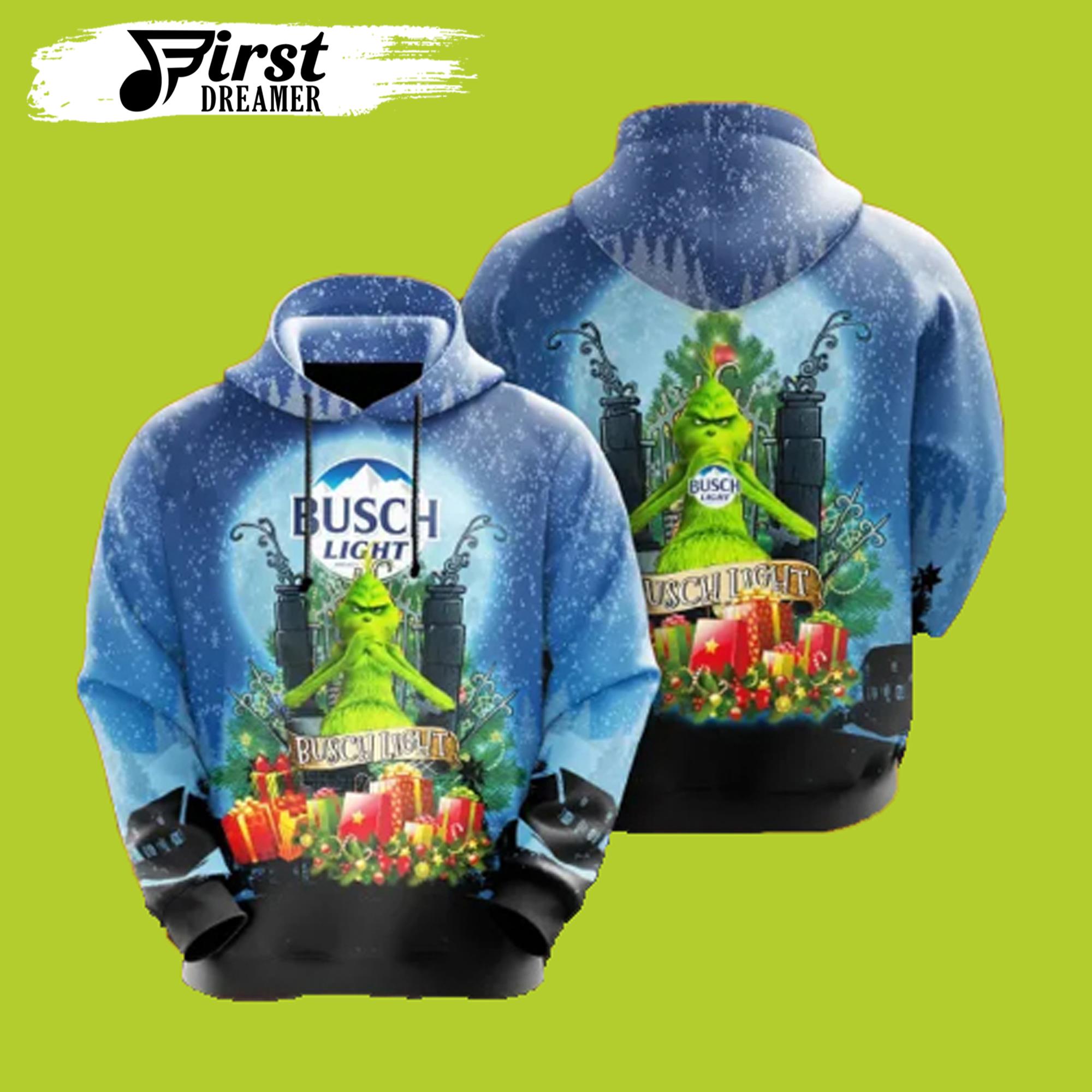 Grinch Busch Light Grinch 3D Hoodie