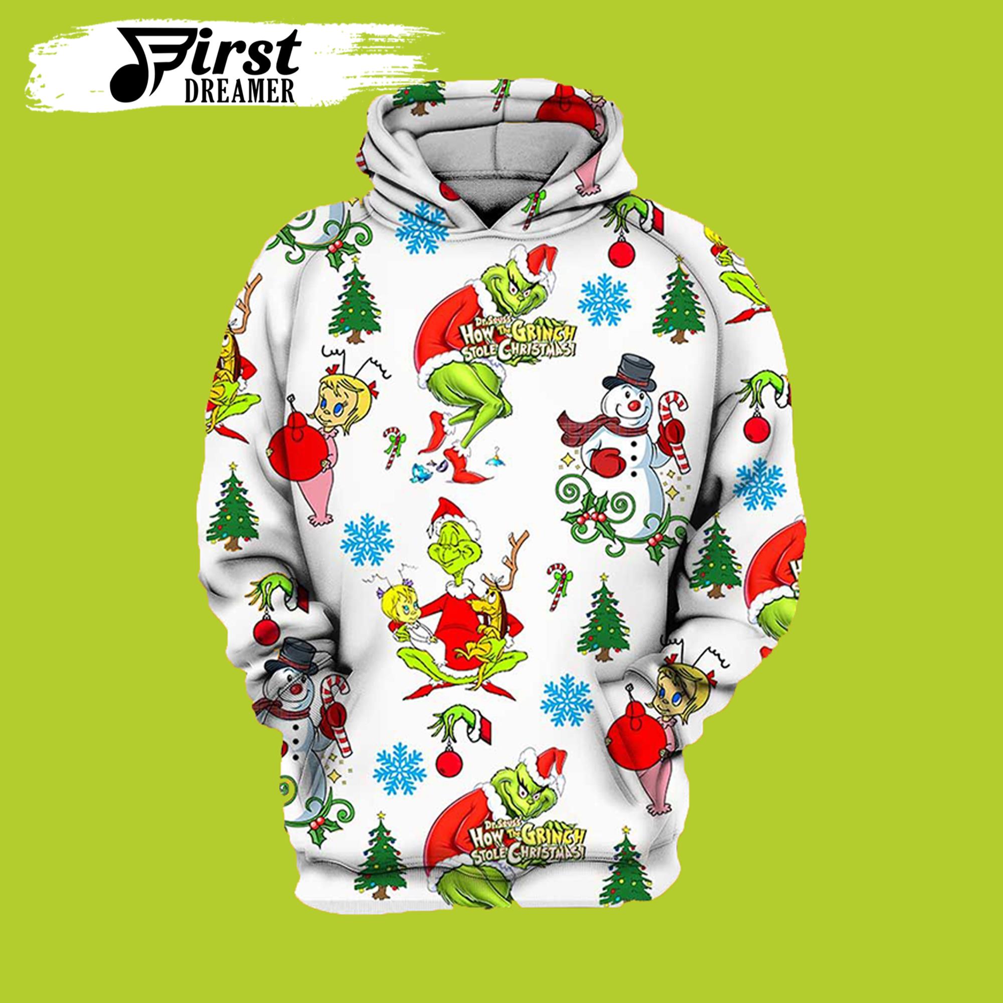 Grinch Christmas Holiday Grinch 3D Hoodie