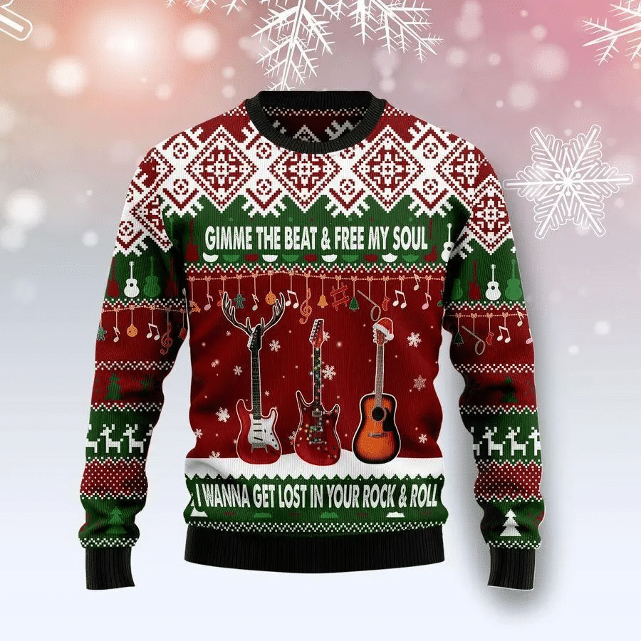 Guitar Gimme The Beat Ugly Christmas Sweater – Best Christmas Gifts 2023