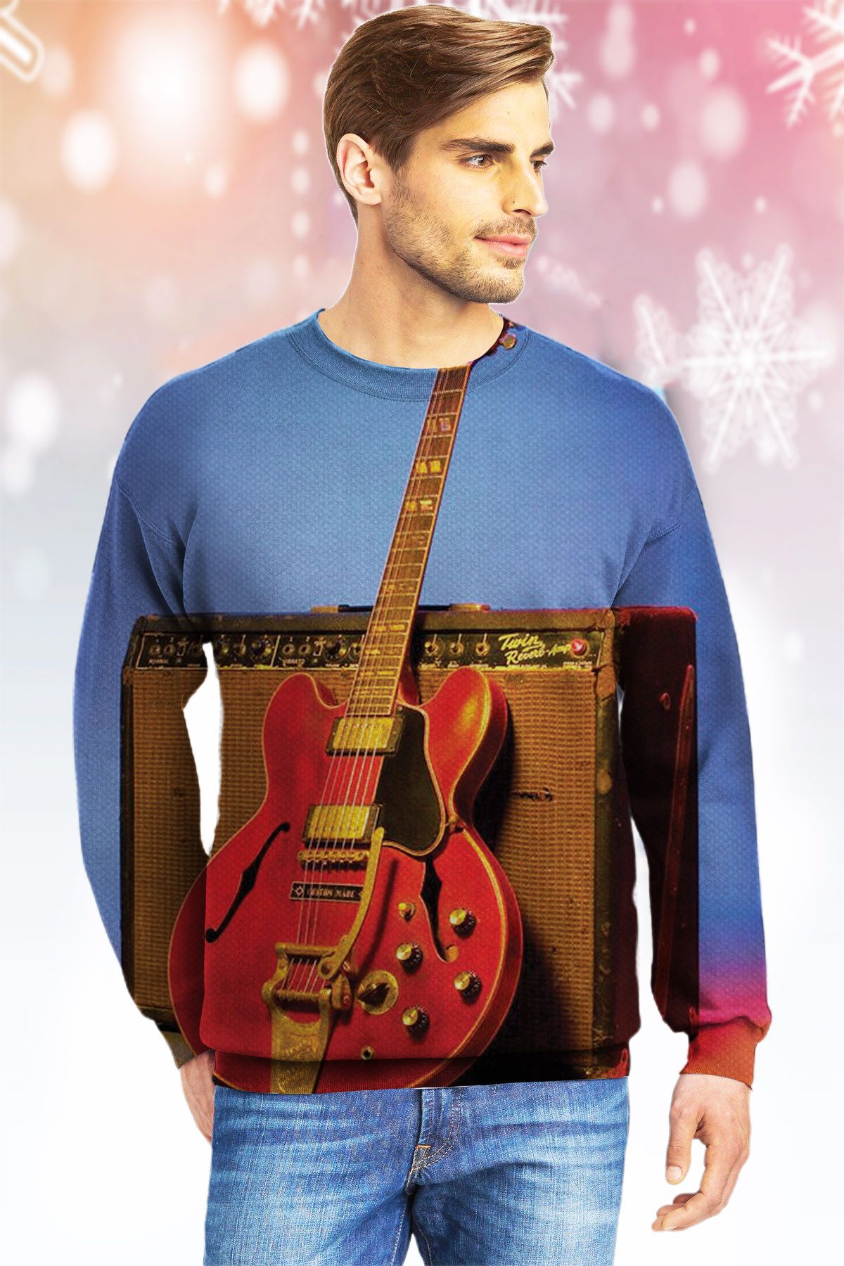 Guitar Red Fend LTTLJ Ugly Christmas Sweater- Best Christmas Gifts 2023