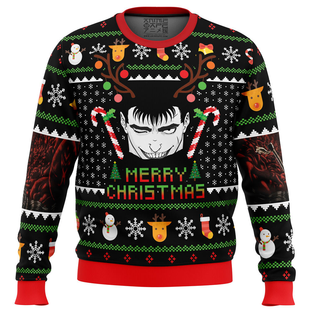 Guts Santa Claus Berzerk Ugly Christmas Sweater- Best Christmas Gifts 2023