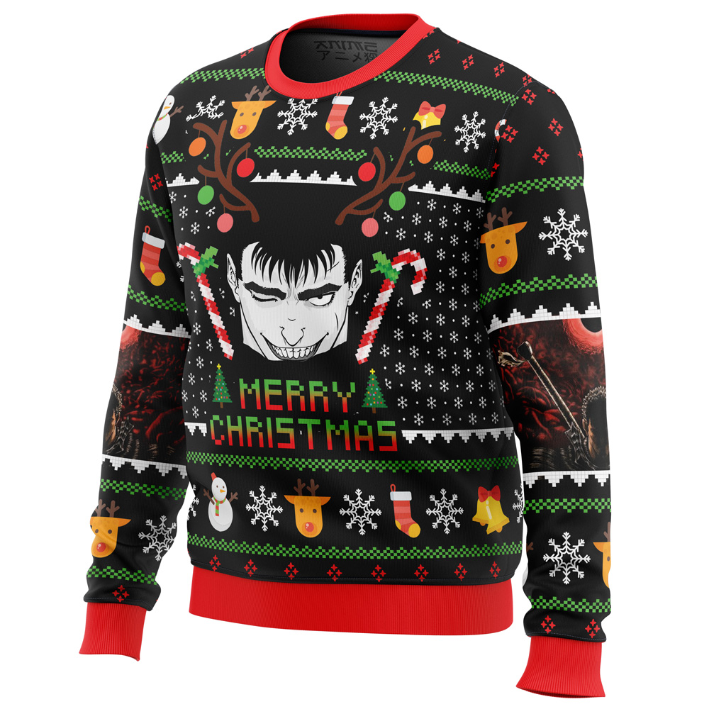 Guts Santa Claus Berzerk Ugly Christmas Sweater- Best Christmas Gifts 2023