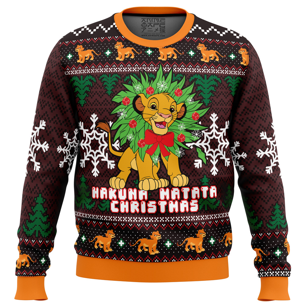 Hakuna Matata Lion King Ugly Christmas Sweater- Best Christmas Gifts 2023