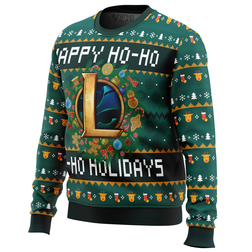 Happy Ho-Ho-Ho Holidays League of Legends Ugly Christmas Sweater- Best Christmas Gifts 2023