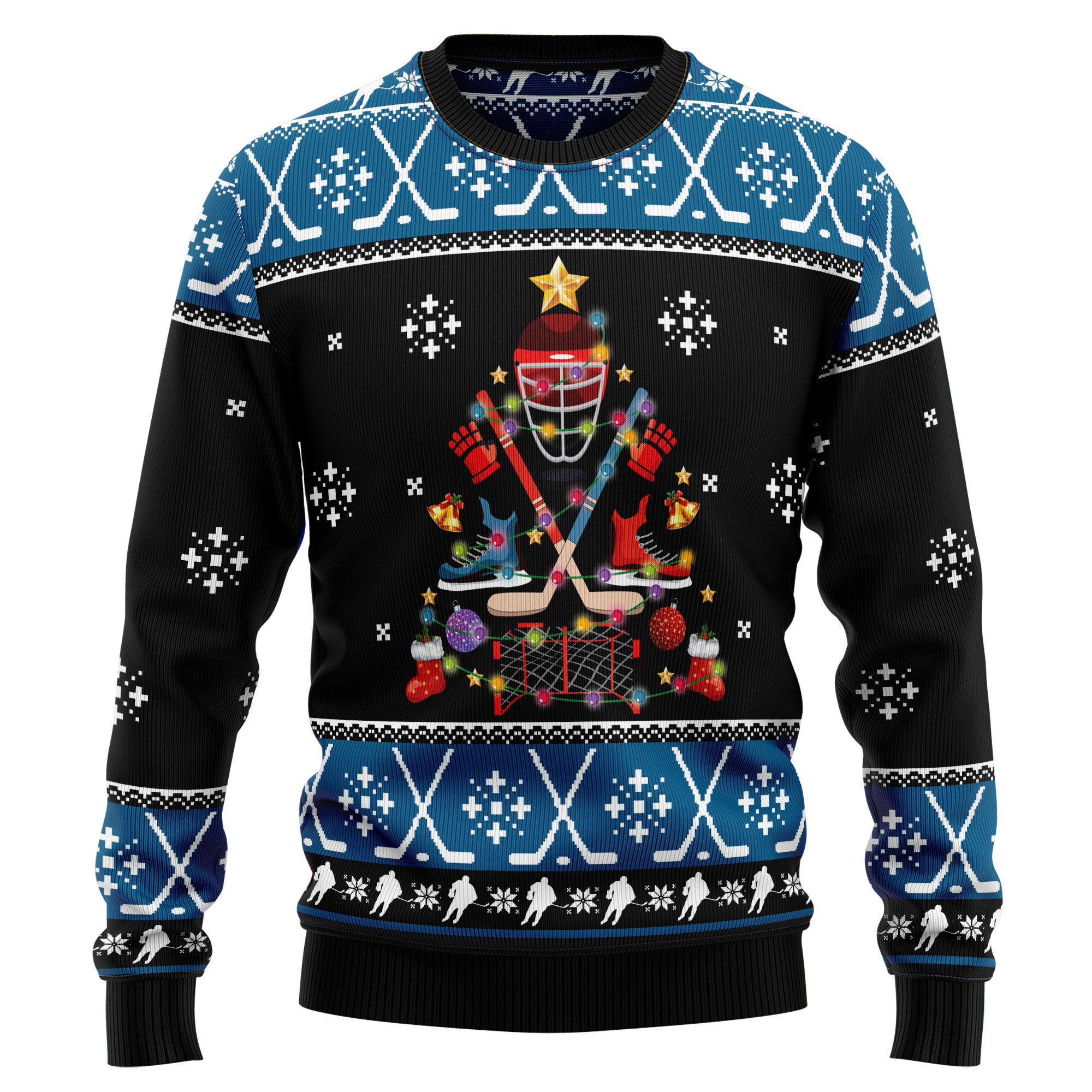 Happy Hockeyday D1011 Ugly Christmas Sweater- Best Christmas Gifts 2023