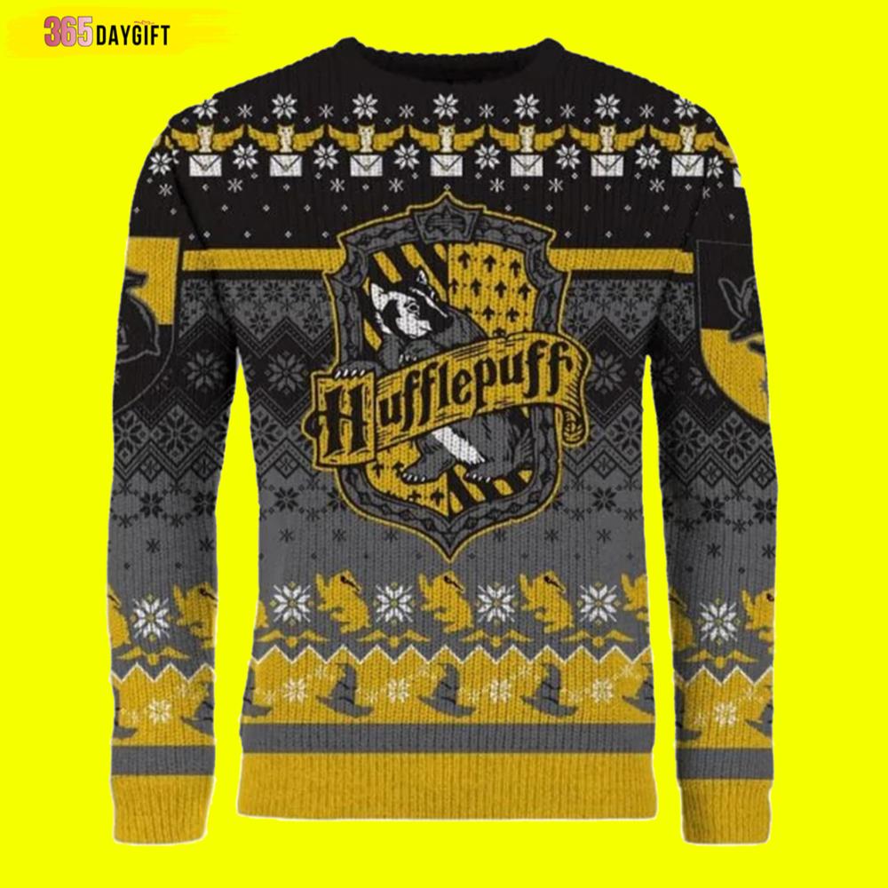 Happy Huffle Days Harry Potter Ugly Christmas Sweater- Best Christmas Gifts 2023