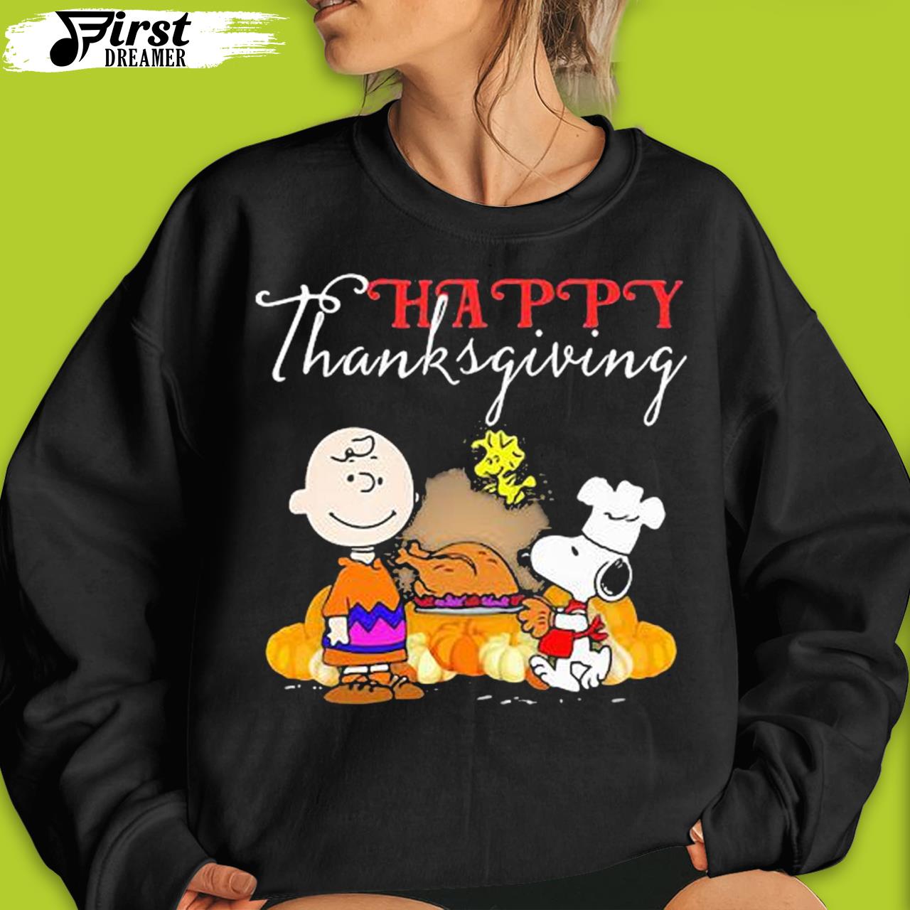 Happy Thanksgiving Halloween Snoopy Charlie Peanuts Thanksgiving Shirt