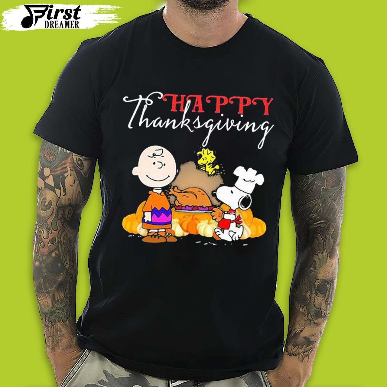 Happy Thanksgiving Halloween Snoopy Charlie Peanuts Thanksgiving Shirt