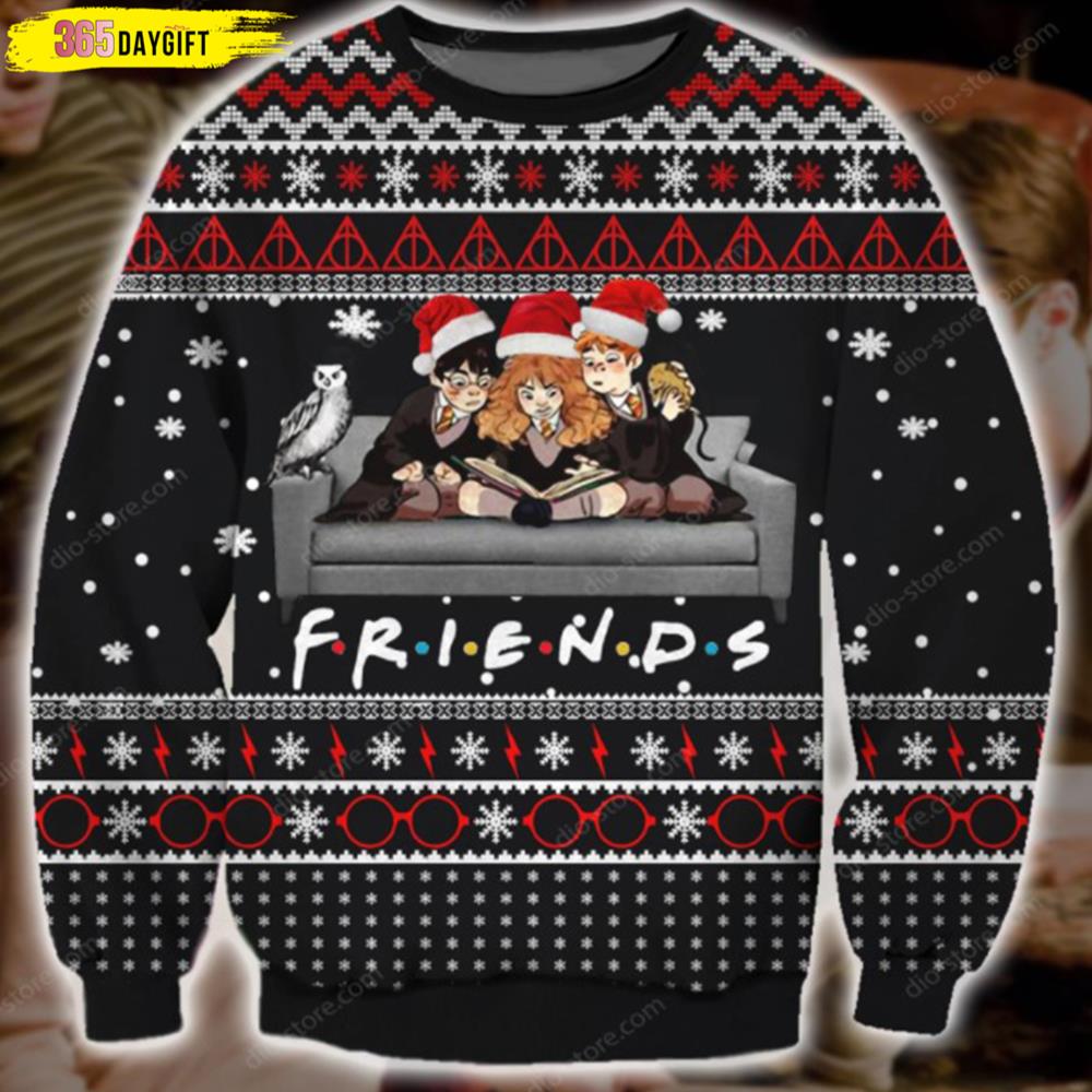 Harry Potter and Friends Harry Potter Ugly Christmas Sweater- Best Christmas Gifts 2023