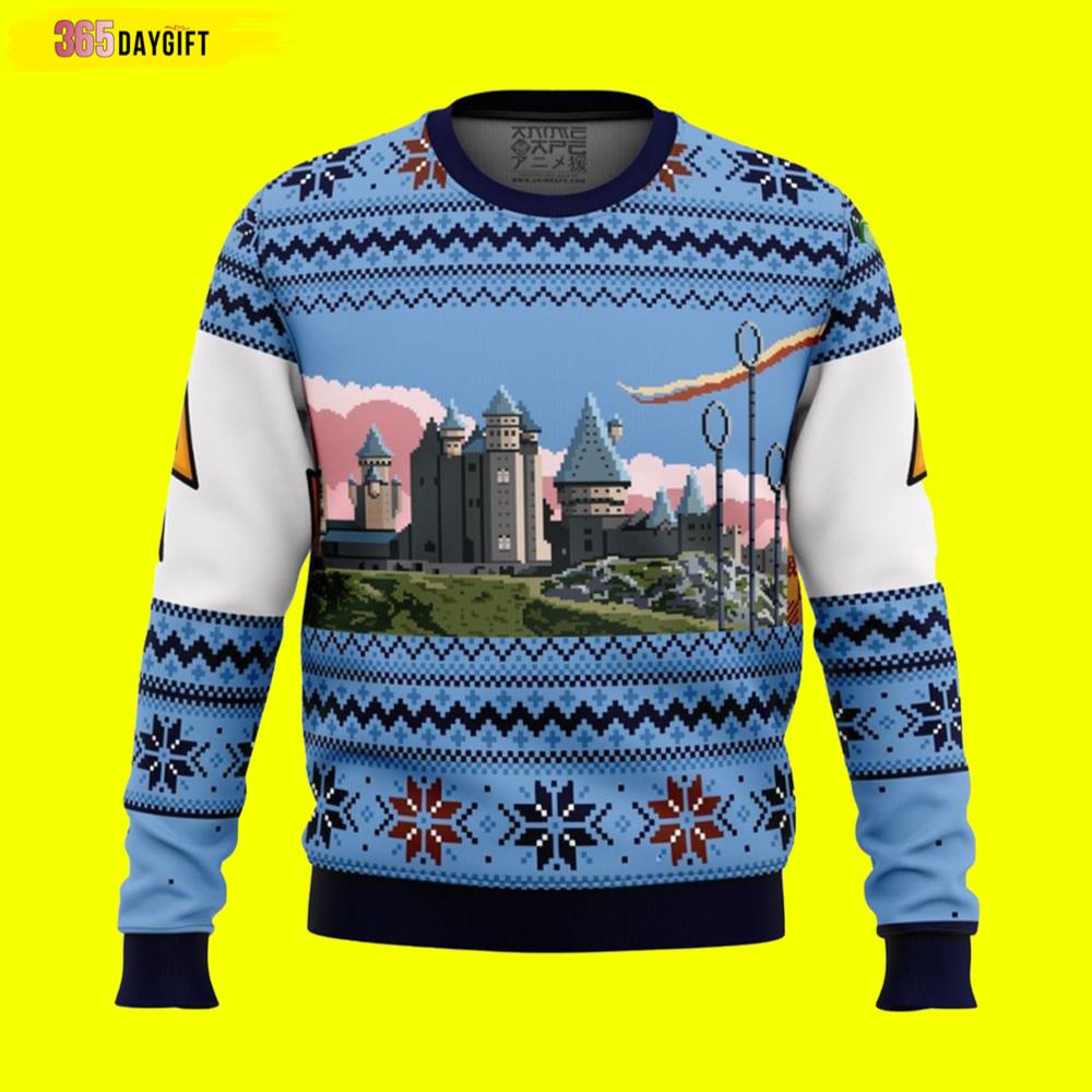 Harry Potter Retro Hogwarts Harry Potter Ugly Christmas Sweater- Best Christmas Gifts 2023