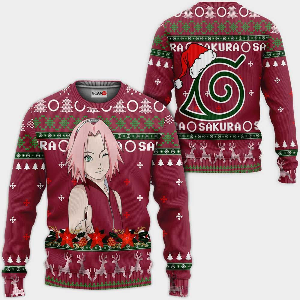 Haruno Sakura Ugly Christmas Naruto Anime Xmas- Best Christmas Gifts 2023