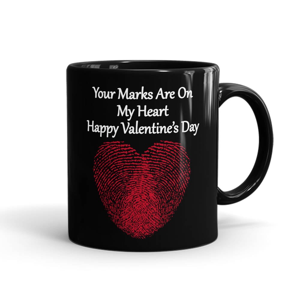 Heart Finger Print Valentine Mug