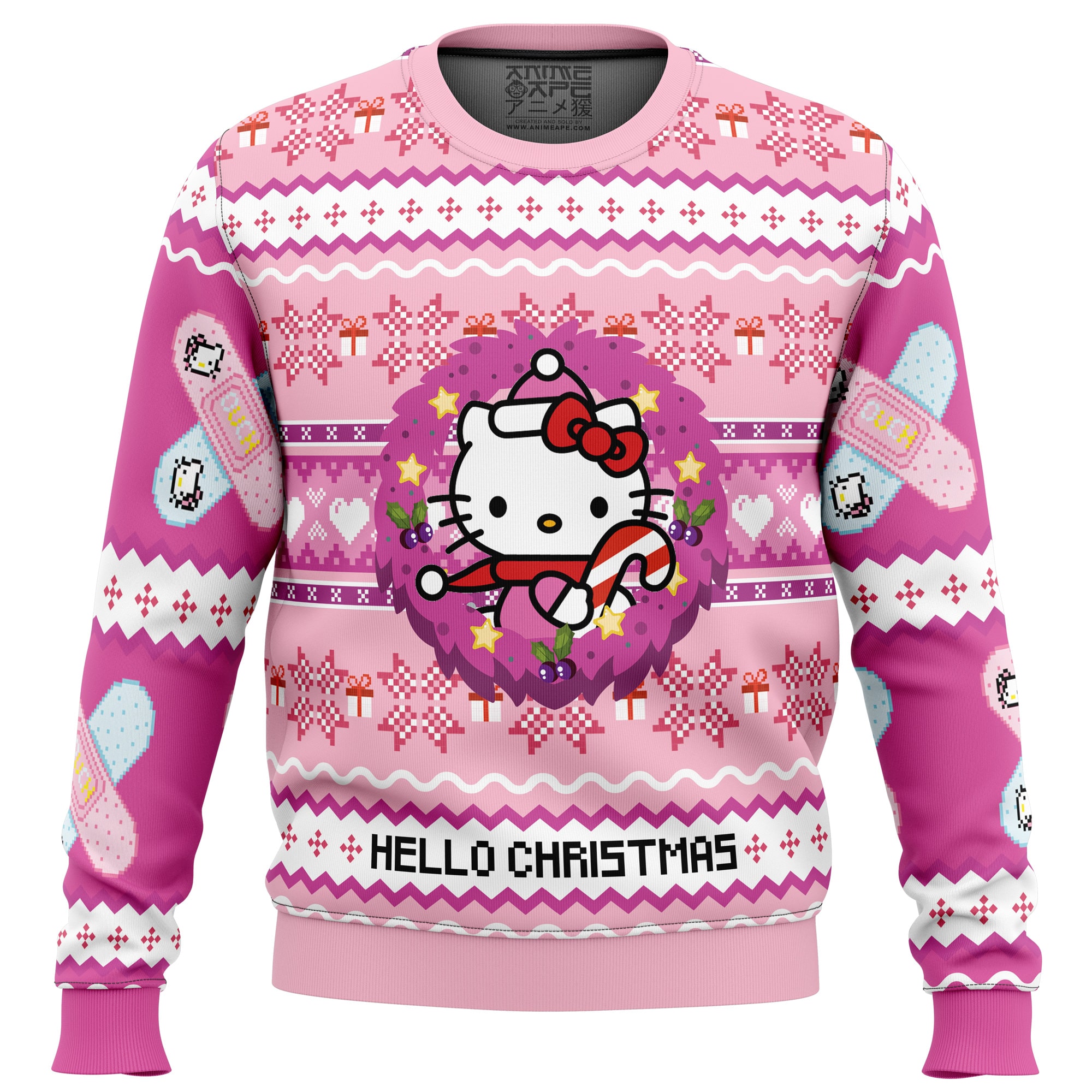 Hello Christmas Hello Kitty Ugly Christmas Sweater- Best Christmas Gifts 2023