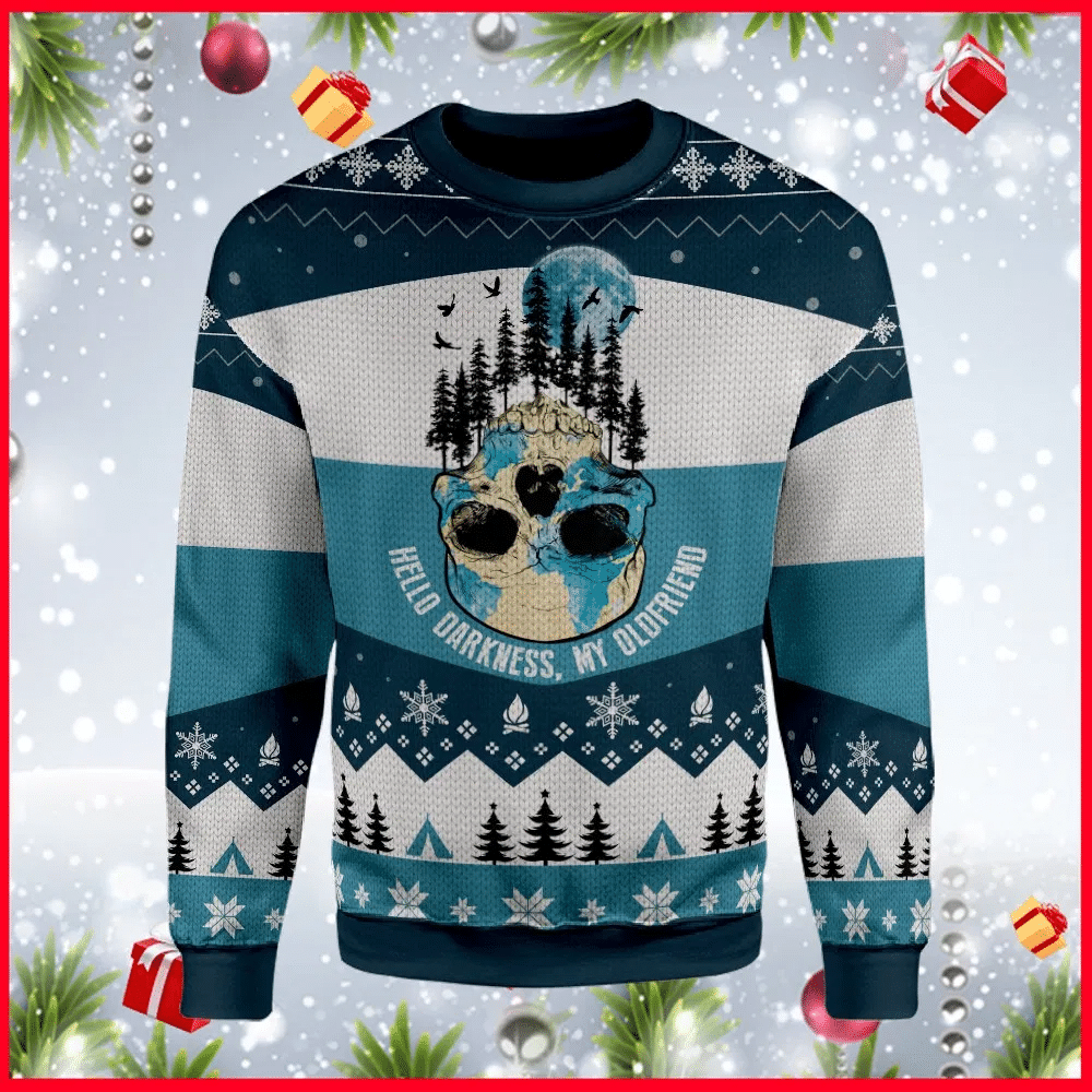 Hello Darkness My Old Friend Skull Ugly Christmas Sweater – Best Christmas Gifts 2023