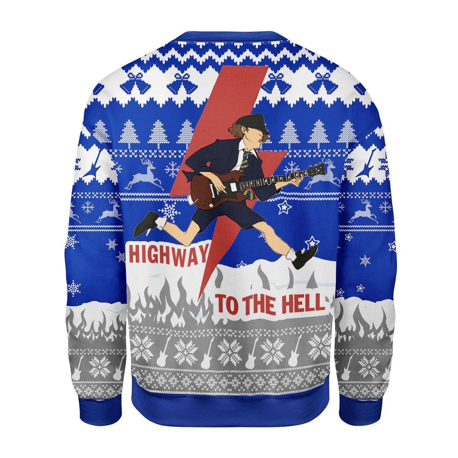 Highway To The Hell Ugly Sweater, Highway To The Hell Christmas Sweater- Best Christmas Gifts 2023
