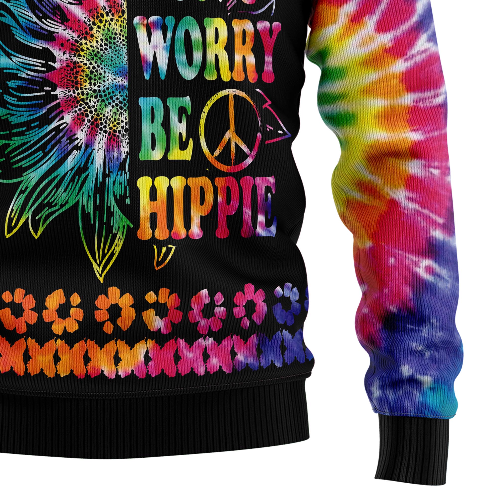 Hippie Tie Dye Color T710 Ugly Christmas Sweater- Best Christmas Gifts 2023