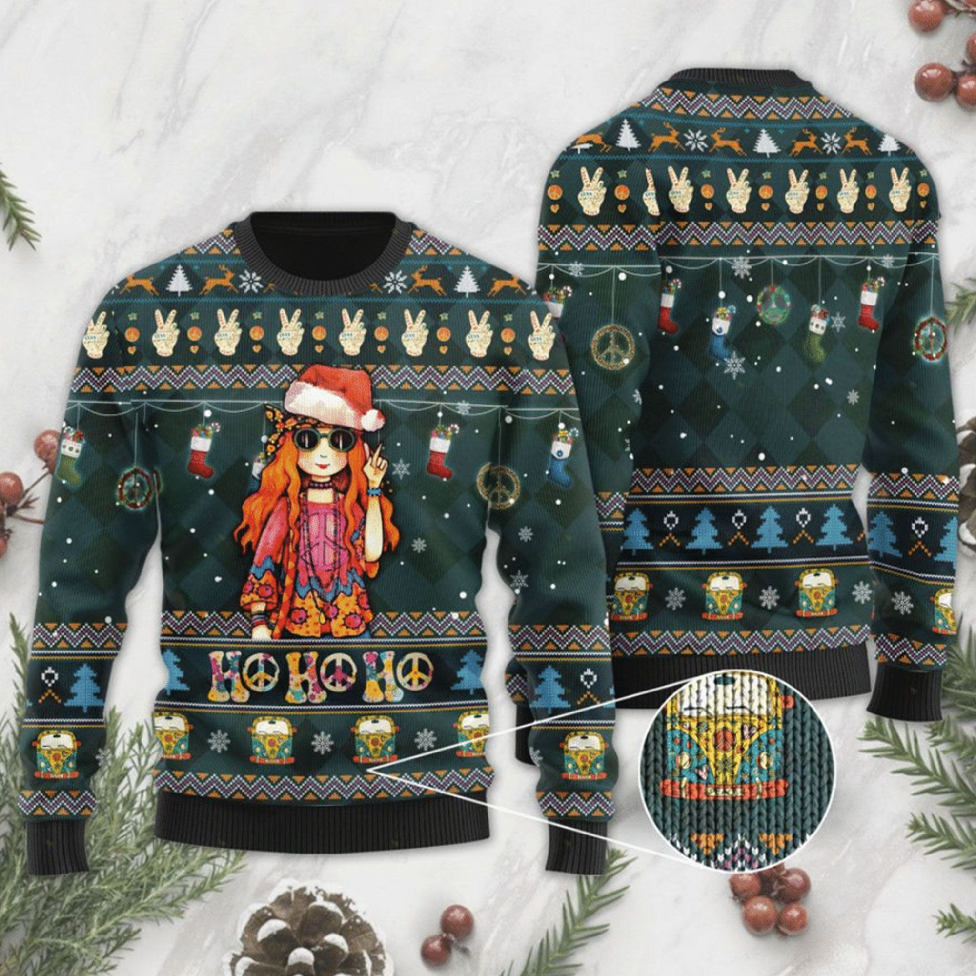 Hippie Ugly Ugly Christmas Sweater- Best Christmas Gifts 2023