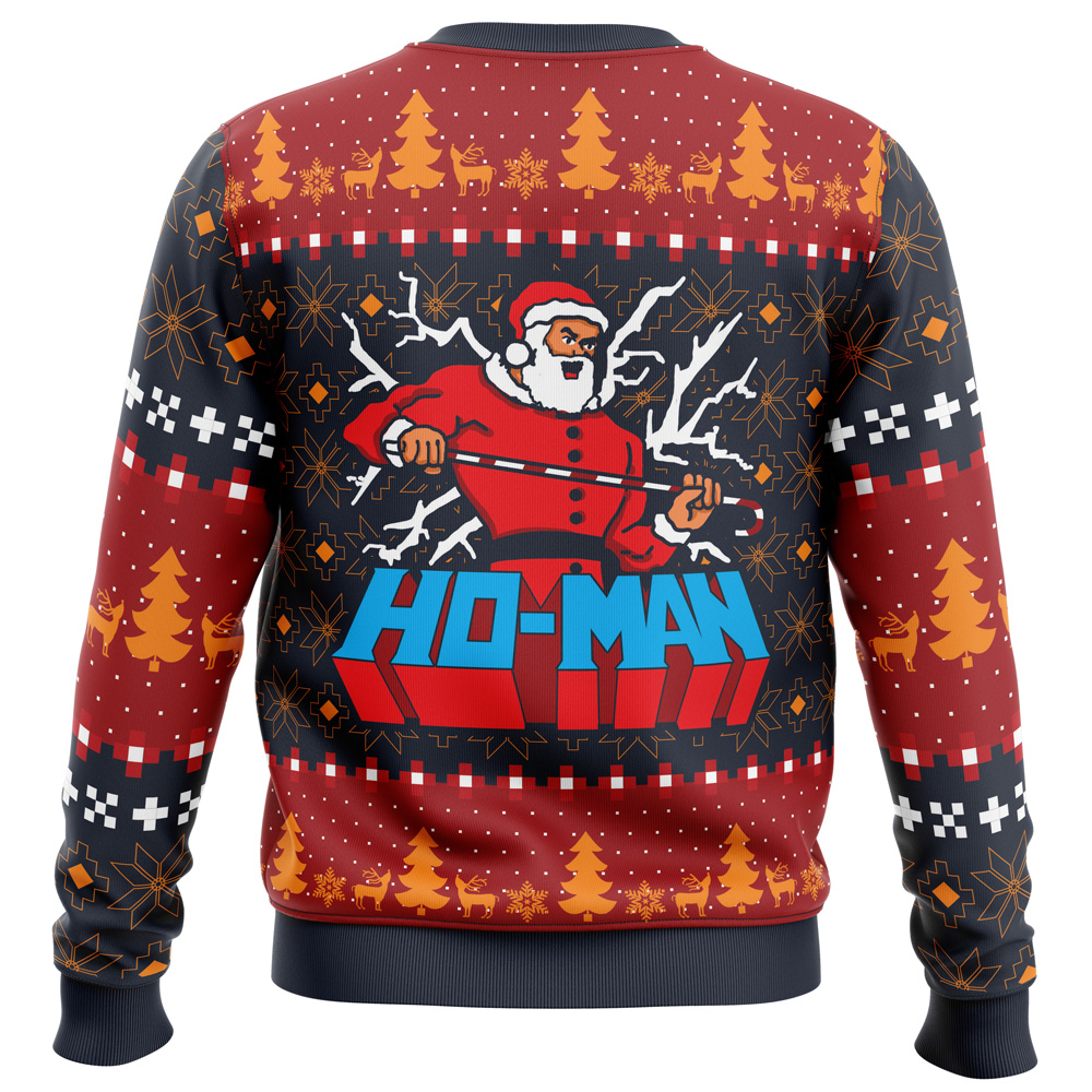 Ho-Man Santa Claus Ugly Christmas Sweater- Best Christmas Gifts 2023