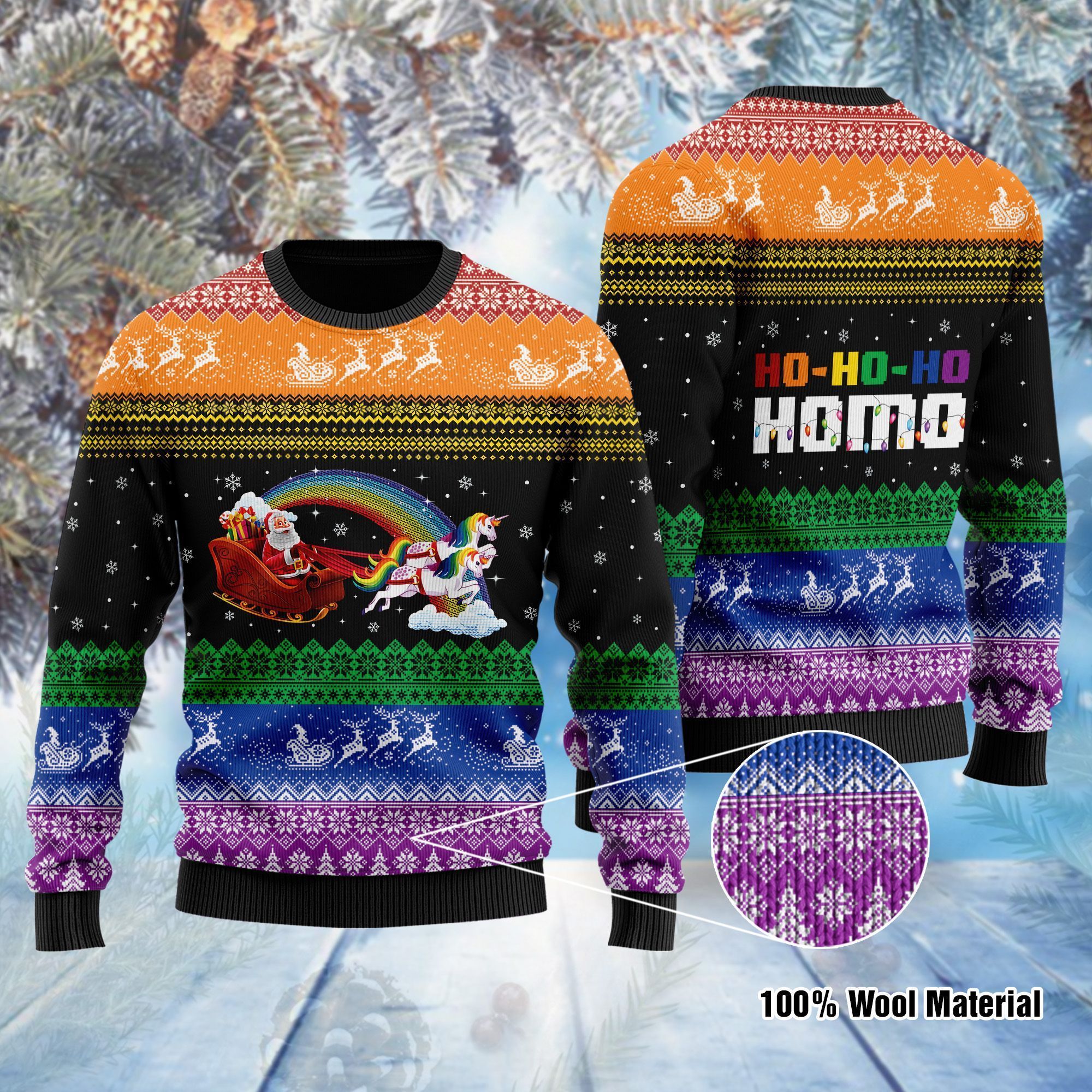 Ho Ho Ho Homo Gay Ugly Christmas Sweater – Best Christmas Gifts 2023