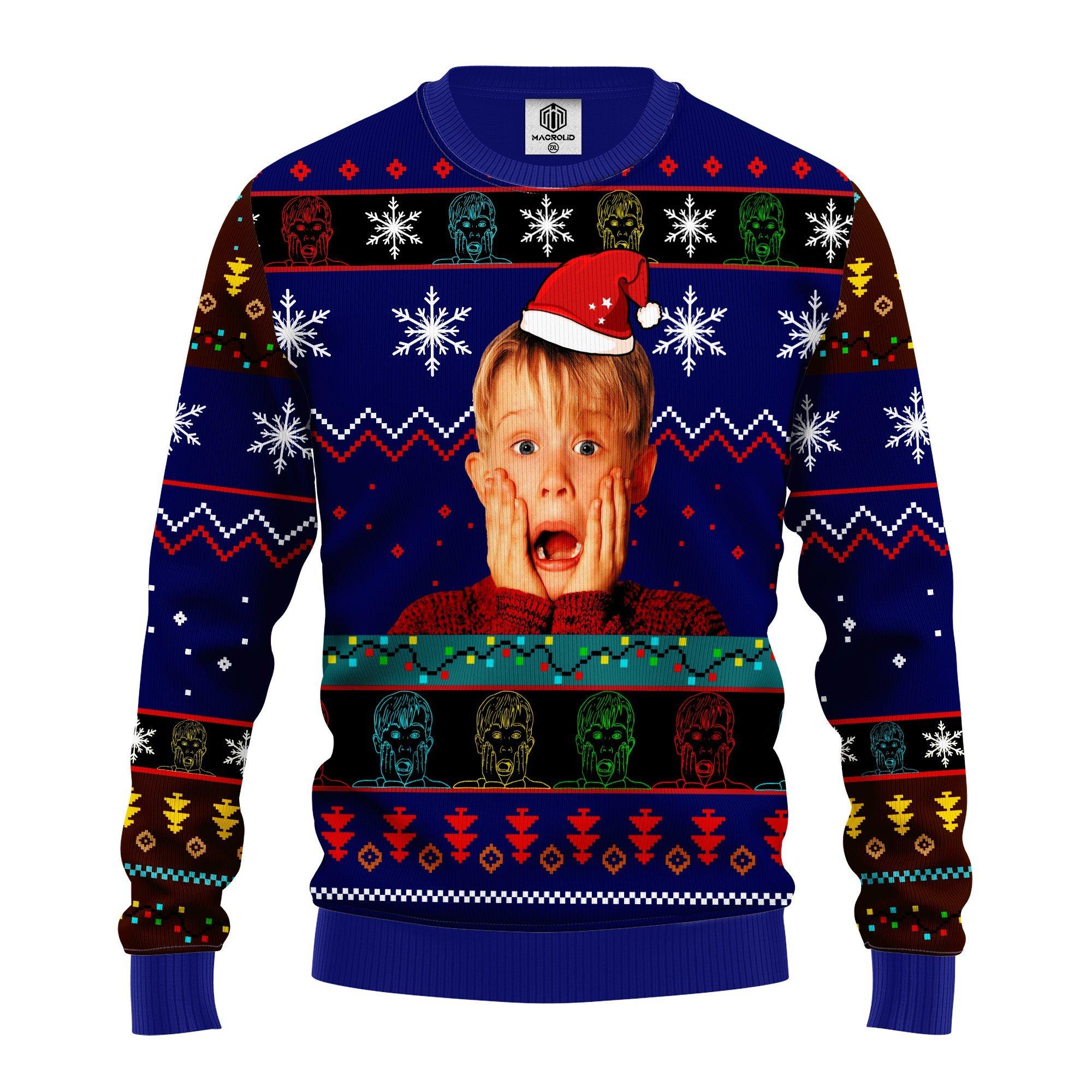 Home Alone Movie Merry Xmas , Funny Kevin Ugly Christmas Sweater- Best Christmas Gifts 2023