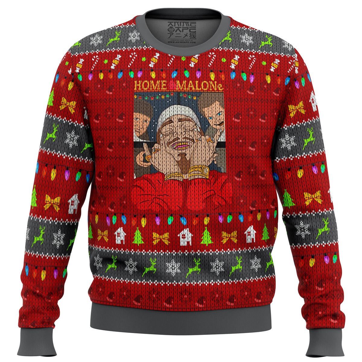 Home Malone Meme Ugly Christmas Sweater- Best Christmas Gifts 2023