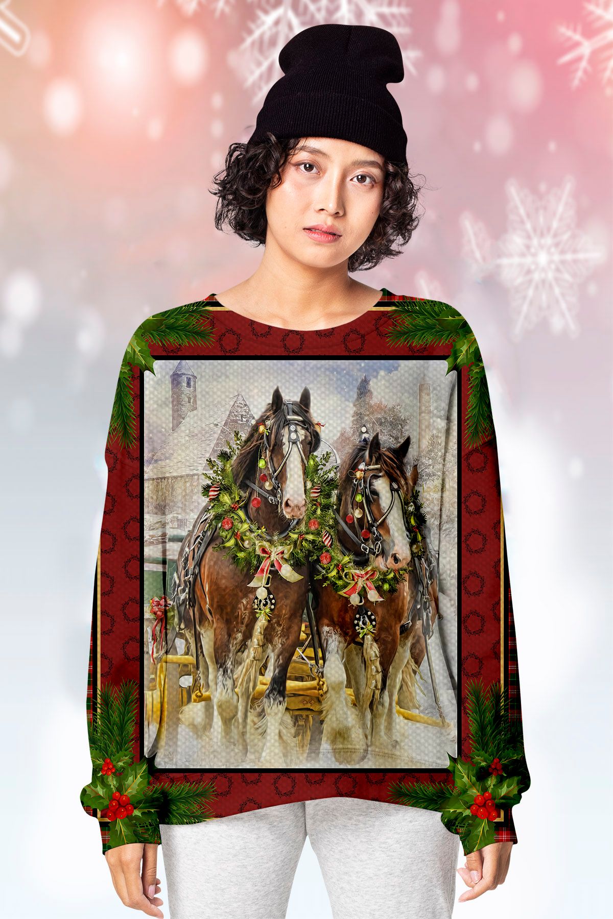 Horse Christmas  Ugly Christmas Sweater- Best Christmas Gifts 2023