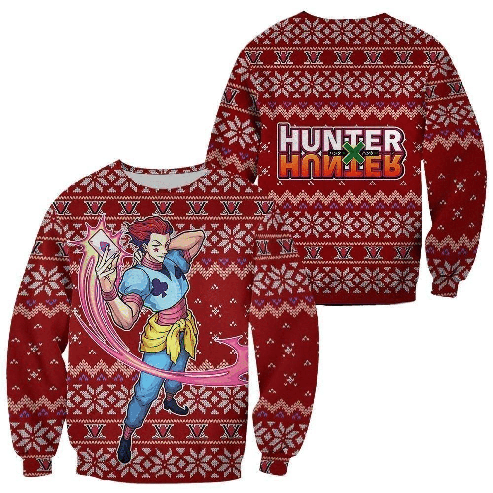 Hunter X Hunter Anime Hisoka 2 Ugly Sweater- Best Christmas Gifts 2023