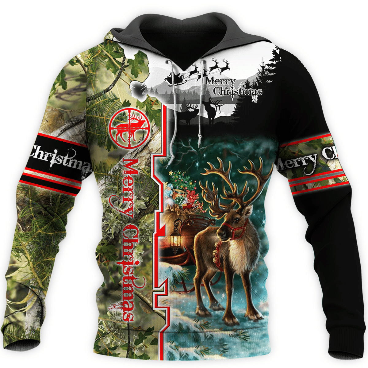 Hunting Christmas 3D Hoodie