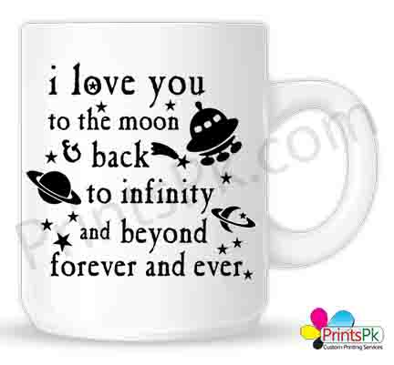 I love you to the moon & back to infinity and beyond forever and ever Valentines day Mug