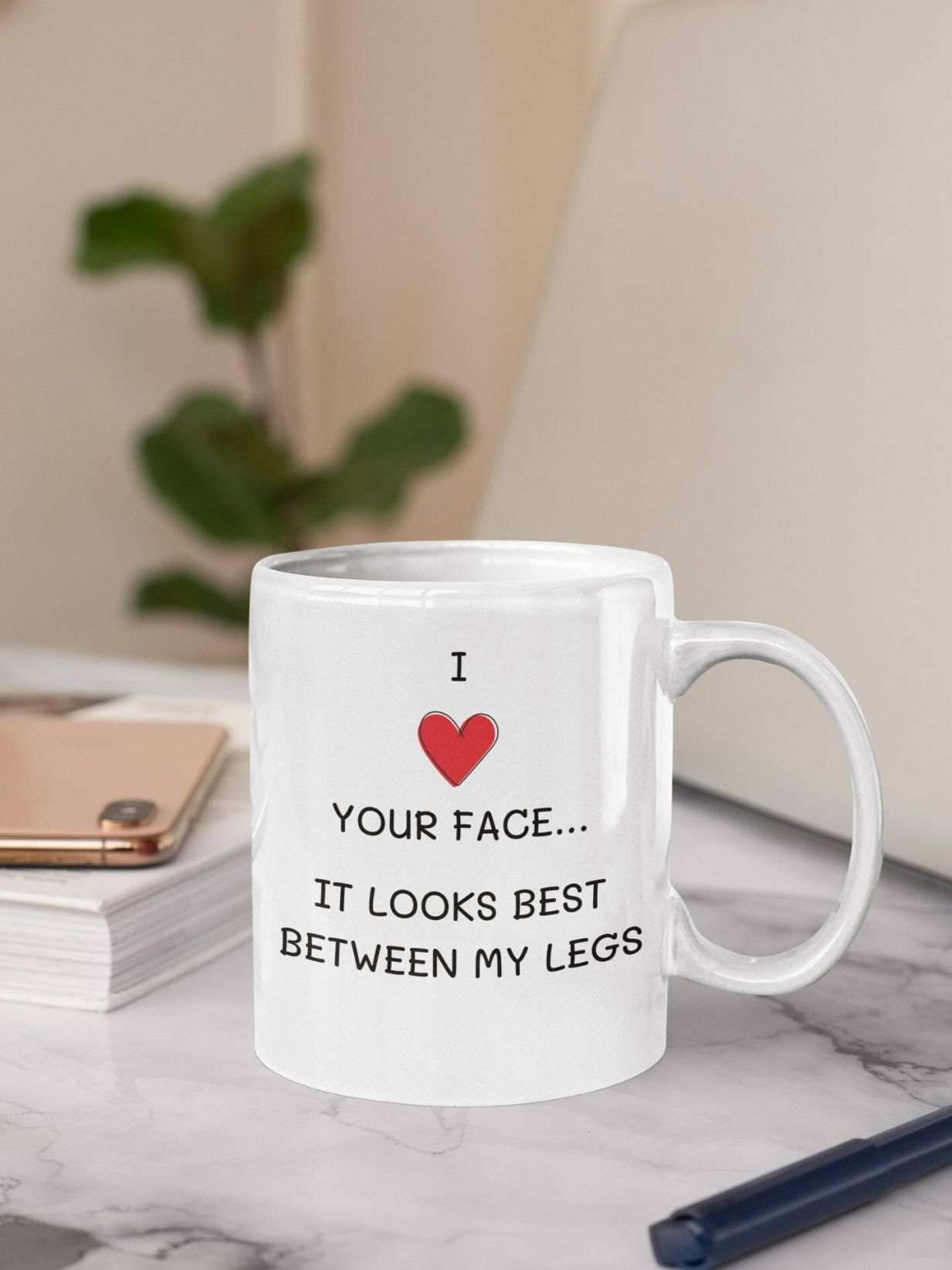 I Love Your Face Valentines Mug