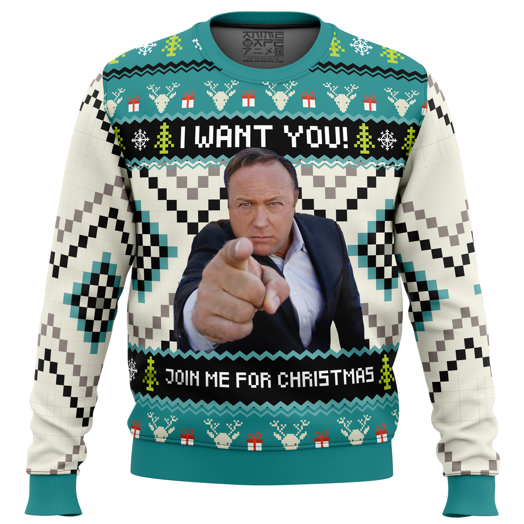 I Want You Alex Jones Ugly Christmas Sweater- Best Christmas Gifts 2023