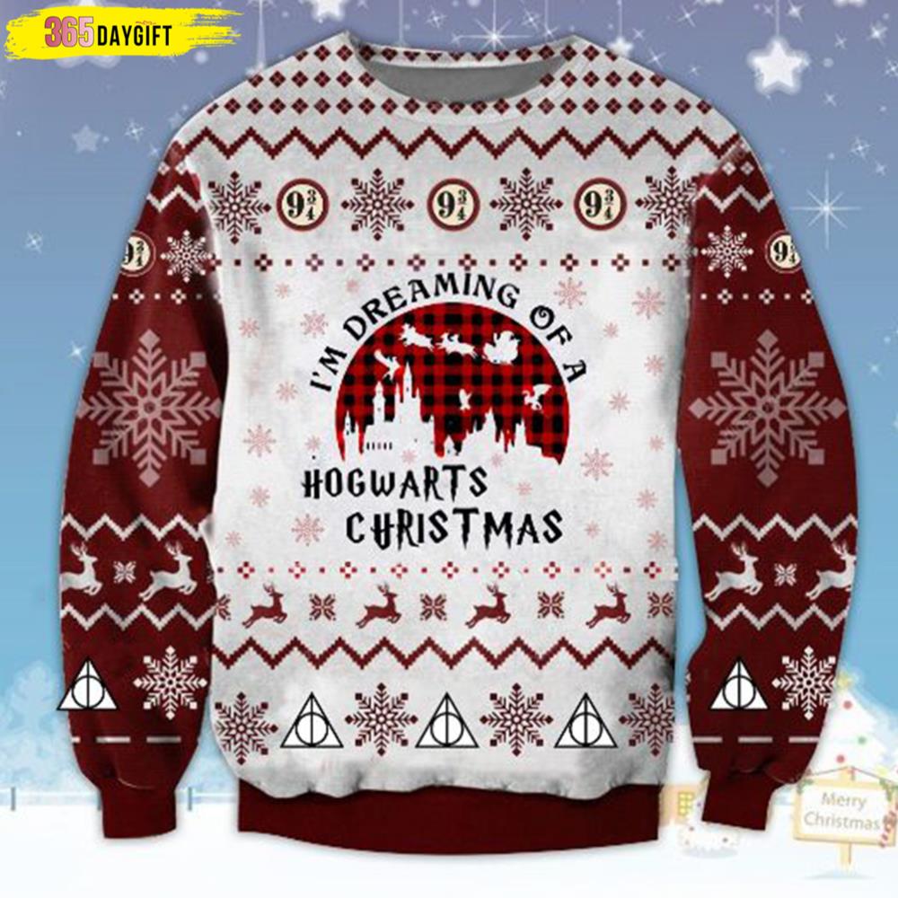 I’m Dreaming Of Hogwarts Harry Potter Ugly Christmas Sweater- Best Christmas Gifts 2023