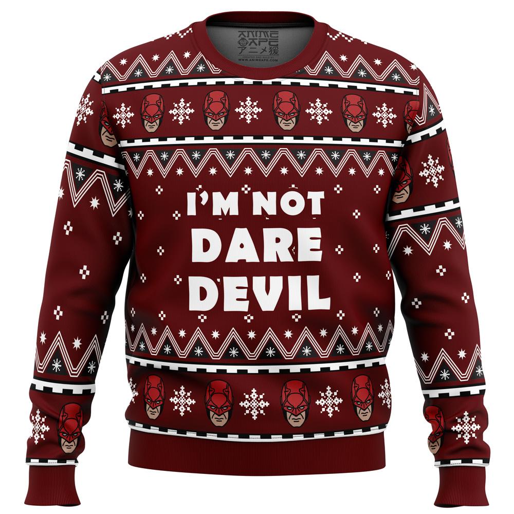 I’m not Daredevil Marvel Ugly Christmas Sweater- Best Christmas Gifts 2023