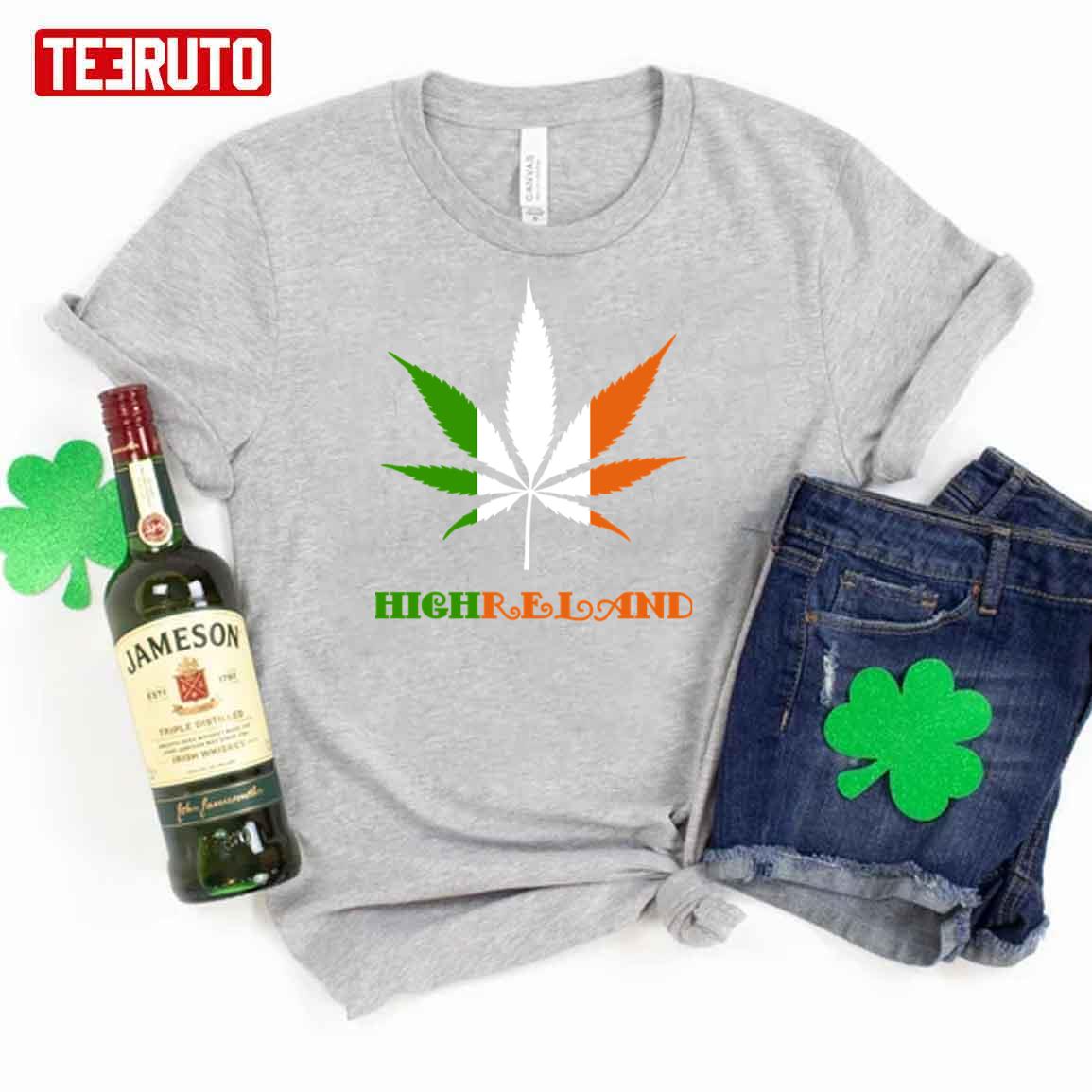 Irish Flag St Patrick’s Day 2022 Weed Leaf Unisex T-Shirt