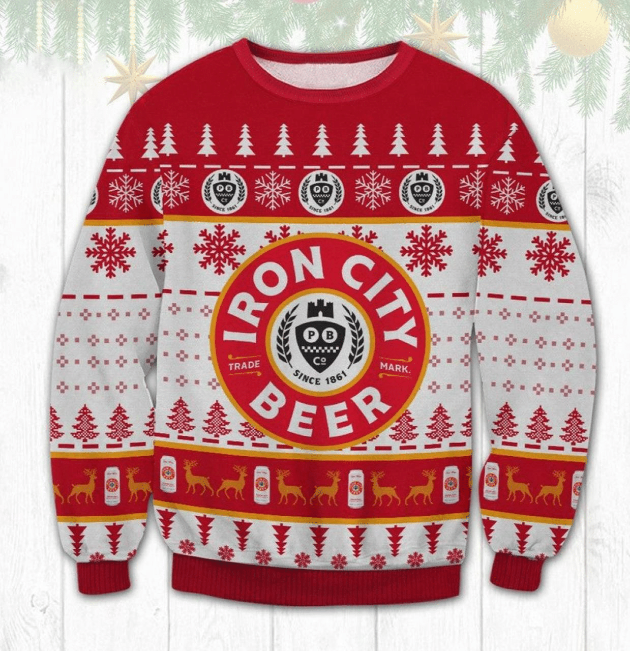Iron City Beer Ugly Sweater , Iron City Beer Gift Fan Ugly Sweater- Best Christmas Gifts 2023